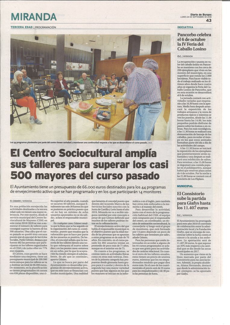 IV FERIA DEL CABALLO LOSINO DE PANCORBO (6 de octubre de 2018)